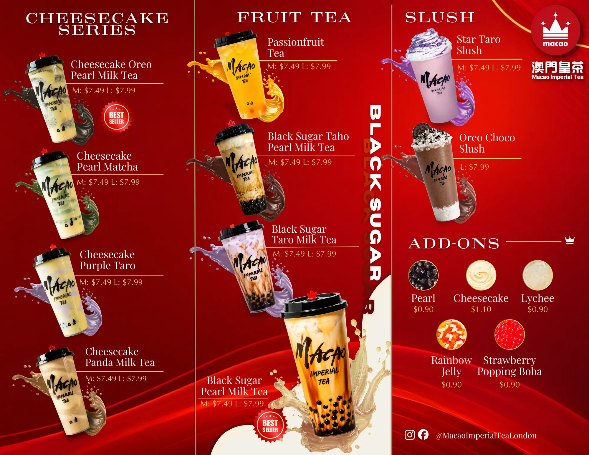 Macao Imperial Tea menu — Filipino Desserts, Savory Snacks & Pastries